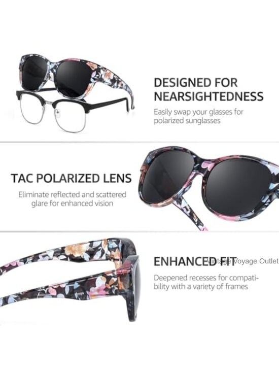 Oversized Polarized Fit Over Sunglasses for Women UV400 Protection Driving Beach